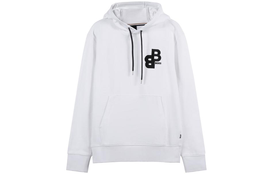 Хлопковый худи с вышитым логотипом HUGO BOSS, белый
Хлопковый худи с вышитым логотипом HUGO BOSS, белый
