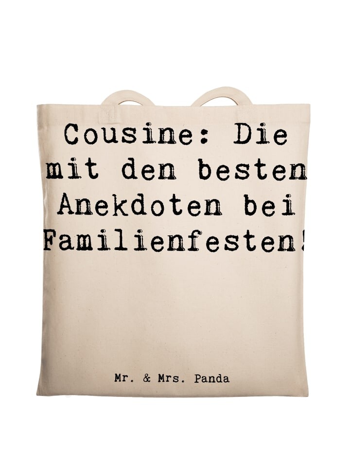 Сумка Mr. & Mrs. Panda Tragetasche Cousine Anekdoten mit Spruch, кремовый
Сумка Mr. & Mrs. Panda Tragetasche Cousine Anekdoten mit Spruch, кремовый