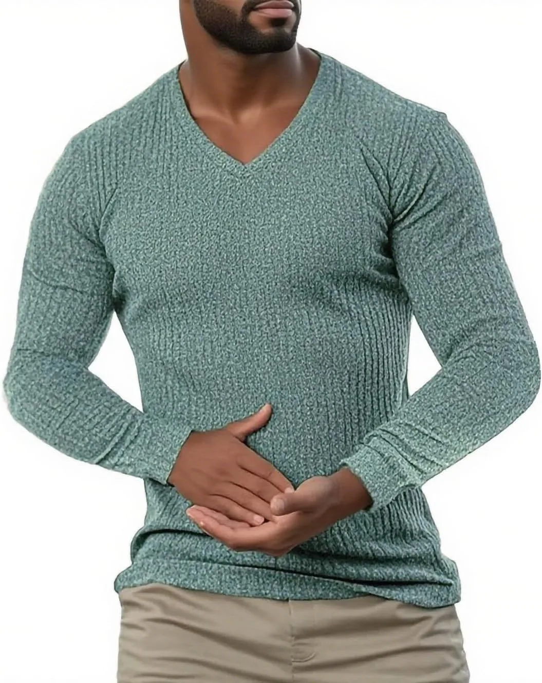 Мужская футболка с V-образным вырезом, Stretch, Long Sleeve, Slim Fit
Мужская футболка с V-образным вырезом, Stretch, Long Sleeve, Slim Fit