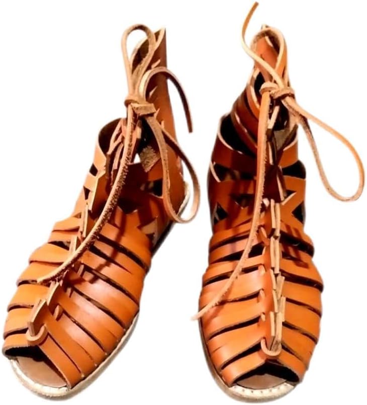 Римские кожаные сандалии-каллига с шнуровкой, пара кожаных шнурованных сандалий Rhishoe, коричневый
Римские кожаные сандалии-каллига с шнуровкой, пара кожаных шнурованных сандалий Rhishoe, коричневый