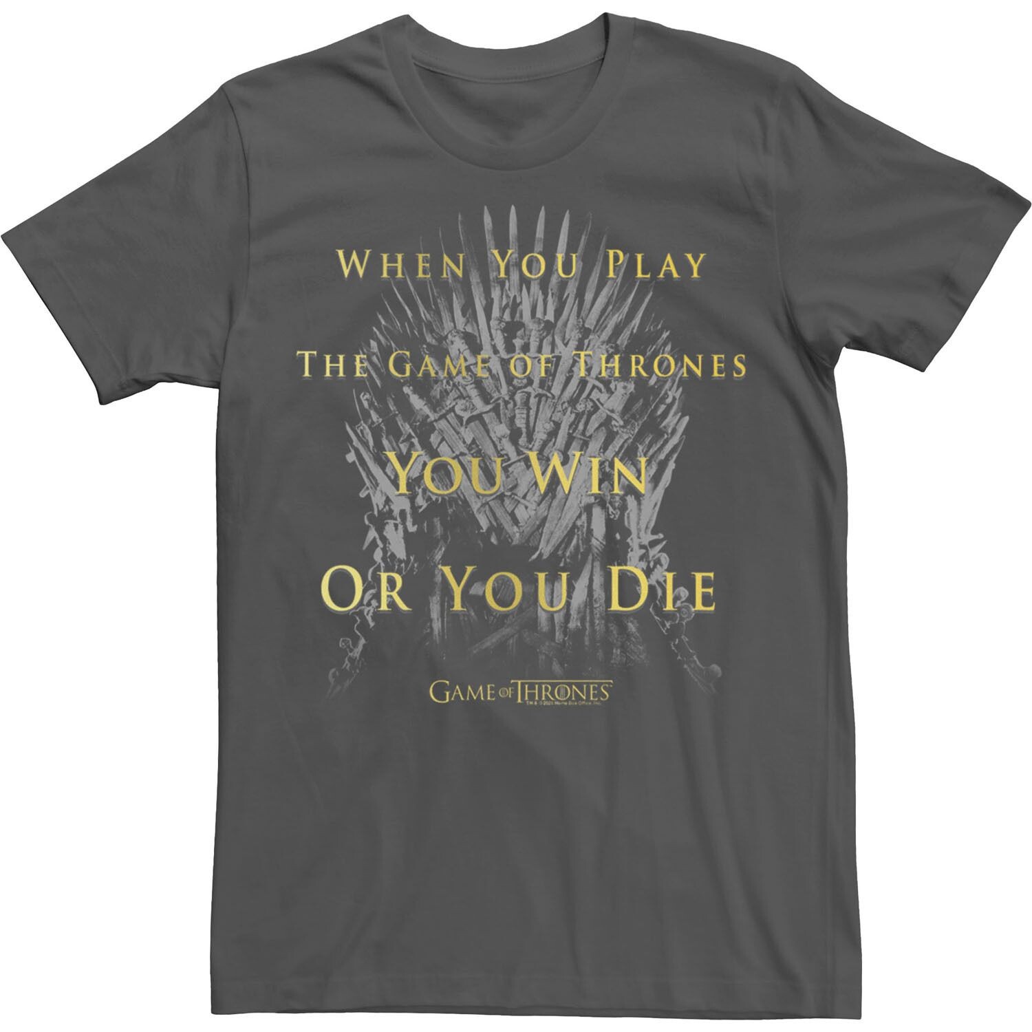 Мужская футболка Game Of Thrones Iron Throne You Win Or You Die Quote Licensed Character
Мужская футболка Game Of Thrones Iron Throne You Win Or You Die Quote Licensed Character