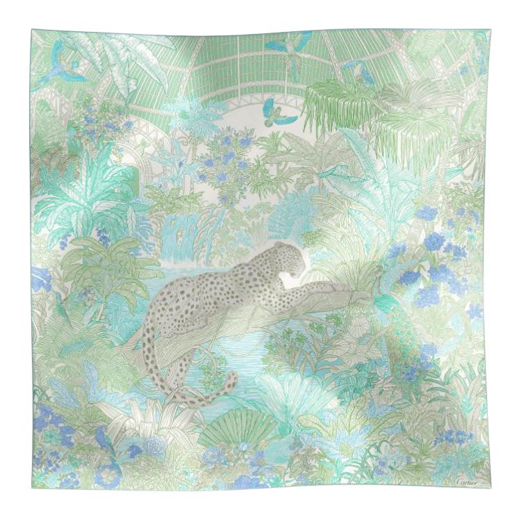 Cartier Шелковый шейный платок унисекс зеленый, Green
Cartier Шелковый шейный платок унисекс зеленый, Green