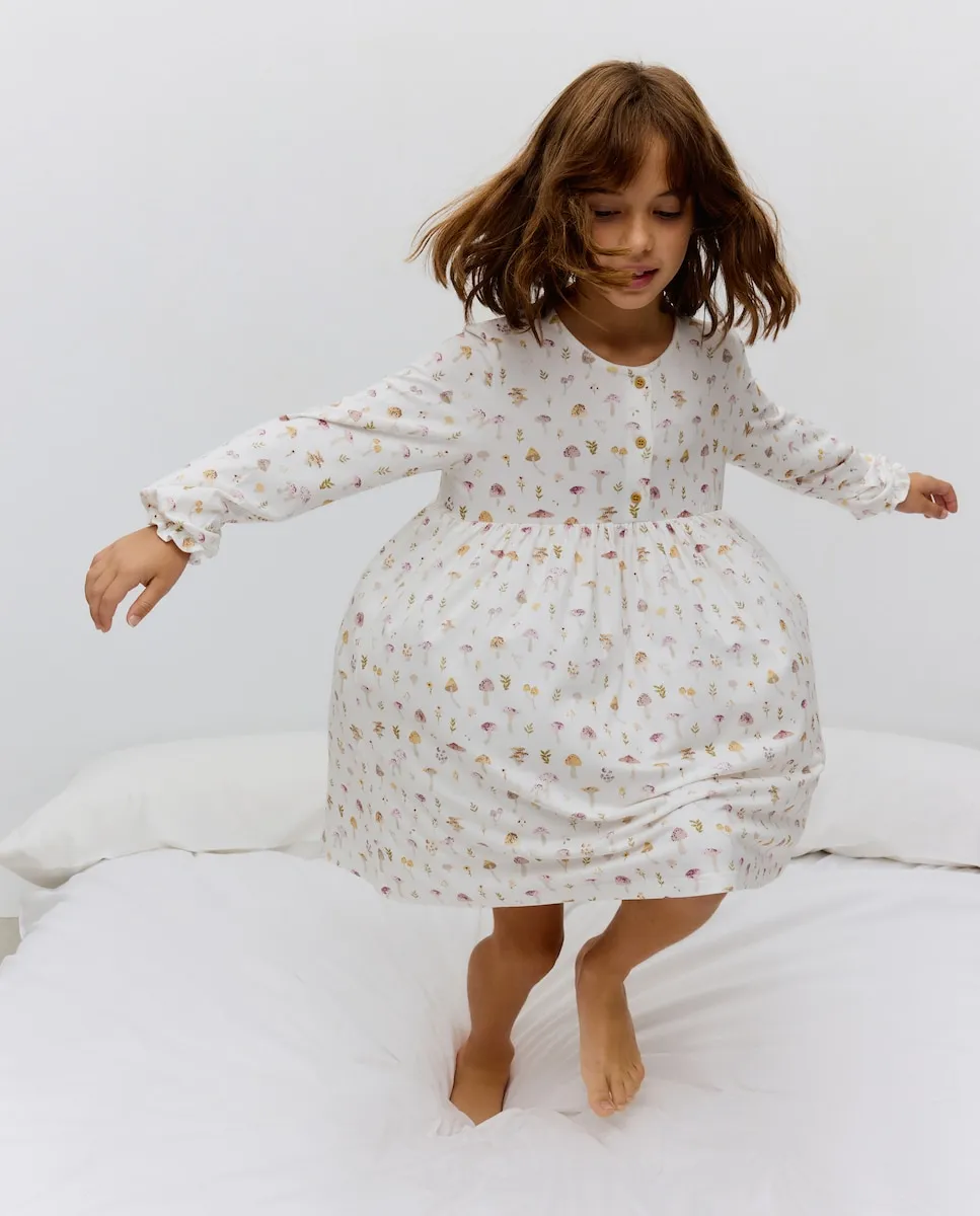 Ночная рубашка с короткими/длинными рукавами, принт грибы Cotton Juice, белый
Ночная рубашка с короткими/длинными рукавами, принт грибы Cotton Juice, белый