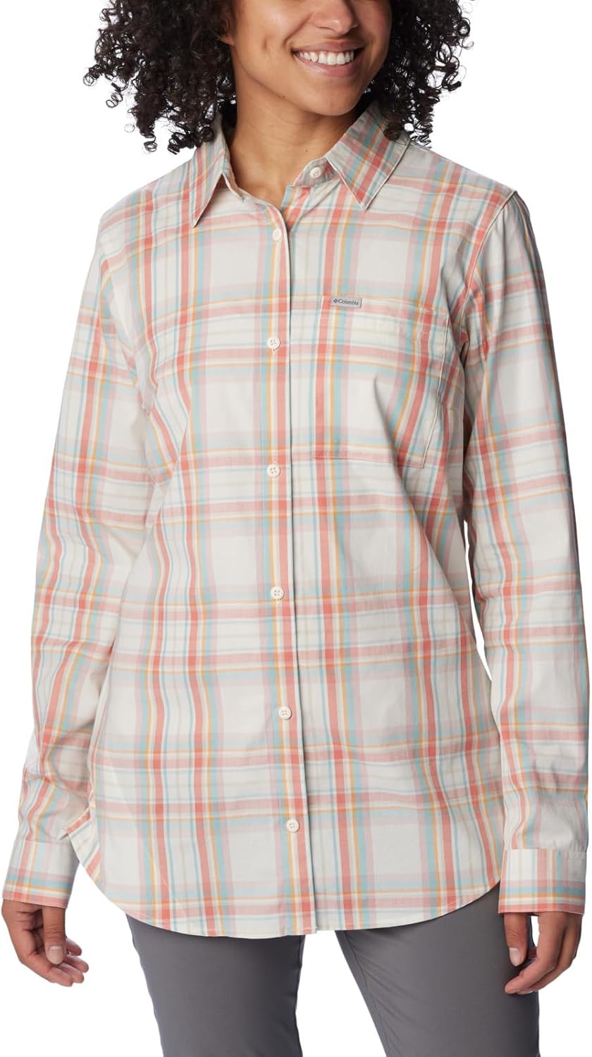 Женская рубашка Columbia Anytime с длинным рукавом и узором, Sunset Peach Csc Tartan
Женская рубашка Columbia Anytime с длинным рукавом и узором, Sunset Peach Csc Tartan