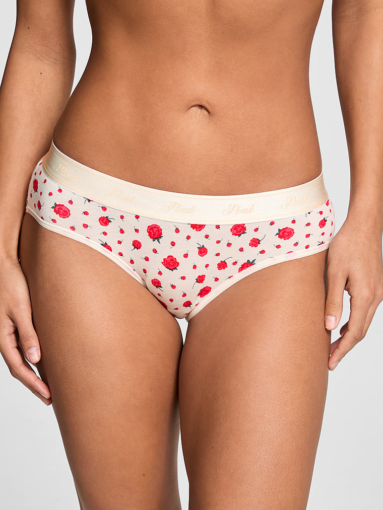 Хлопковые трусики-хипхаггеры с логотипом Pink, smooth winter white rose floral print
Хлопковые трусики-хипхаггеры с логотипом Pink, smooth winter white rose floral print