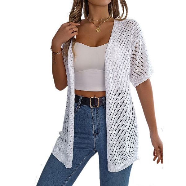 Женский легкий летний кардиган с коротким рукавом Boddysize, White
Женский легкий летний кардиган с коротким рукавом Boddysize, White