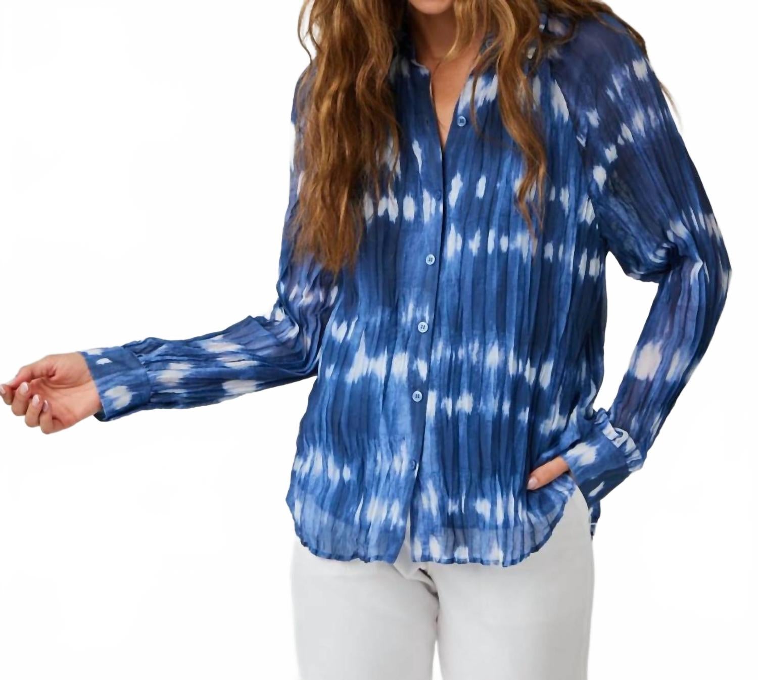 Складчатая блуза с рукавом реглан в синем цвете Bella Dahl
Складчатая блуза с рукавом реглан в синем цвете Bella Dahl