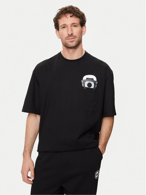 Футболка стандартного кроя Karl Lagerfeld, черный 
Футболка стандартного кроя Karl Lagerfeld, черный