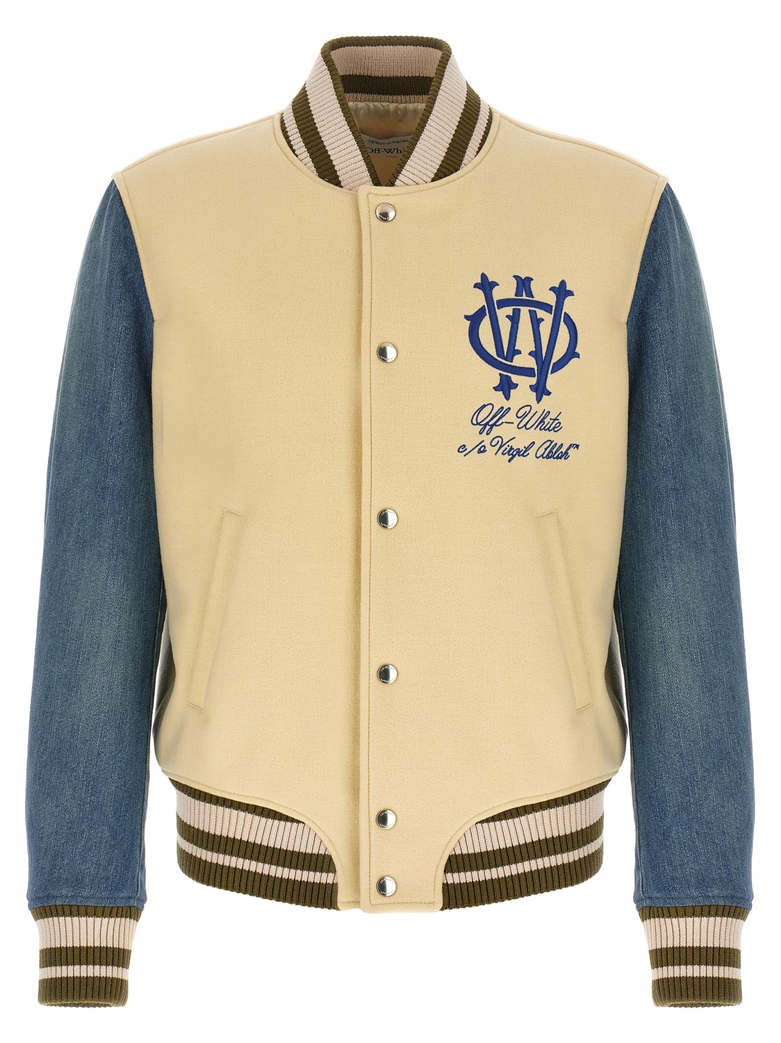 Бомбер 'Gothic Wool Denim Varsity' OFF-WHITE, мультиколор
Бомбер 'Gothic Wool Denim Varsity' OFF-WHITE, мультиколор