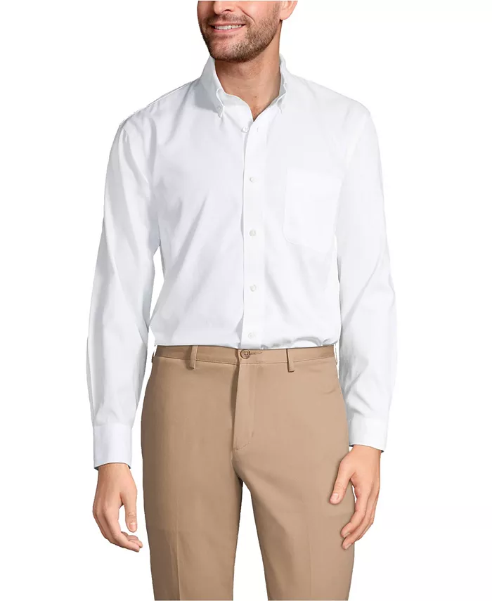 Рубашка мужская Big & Tall Traditional Fit, классический крой, без глажки, из пима-хлопка, с воротником на пуговицах Lands' End, белый
Рубашка мужская Big & Tall Traditional Fit, классический крой, без глажки, из пима-хлопка, с воротником на пуговицах Lands' End, белый