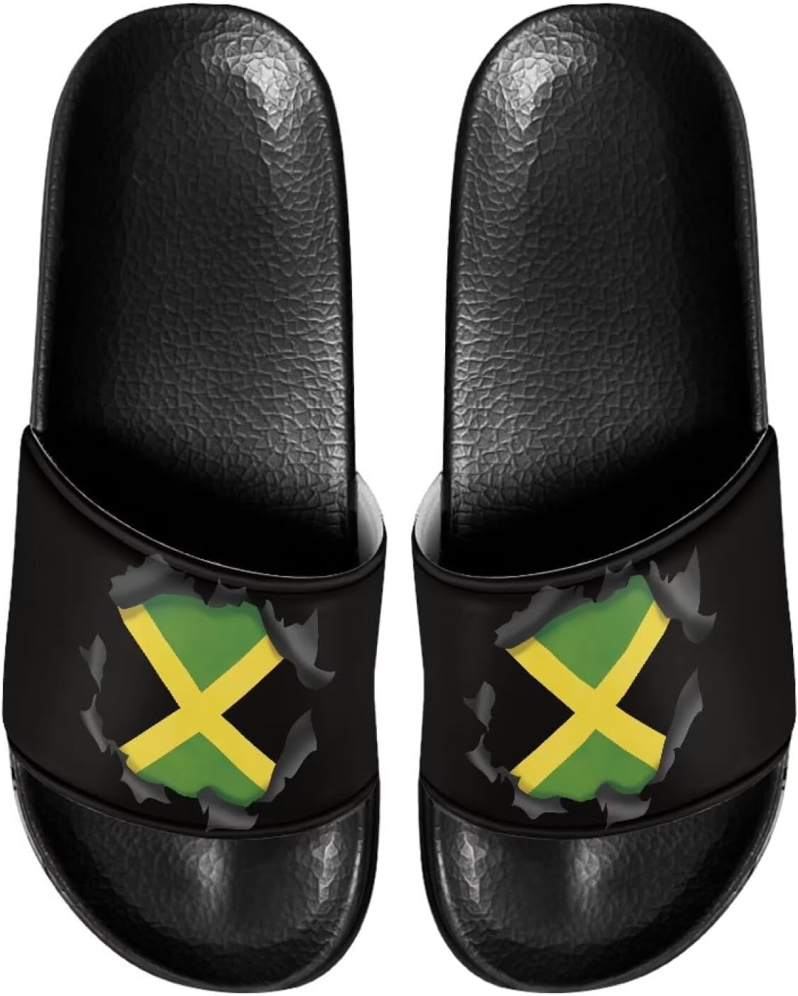 Милые шлепанцы для женщин, удобные, быстро сохнущие, на плоской подошве, для пляжа и душа Judentidos, Jamaican Flag
Милые шлепанцы для женщин, удобные, быстро сохнущие, на плоской подошве, для пляжа и душа Judentidos, Jamaican Flag
