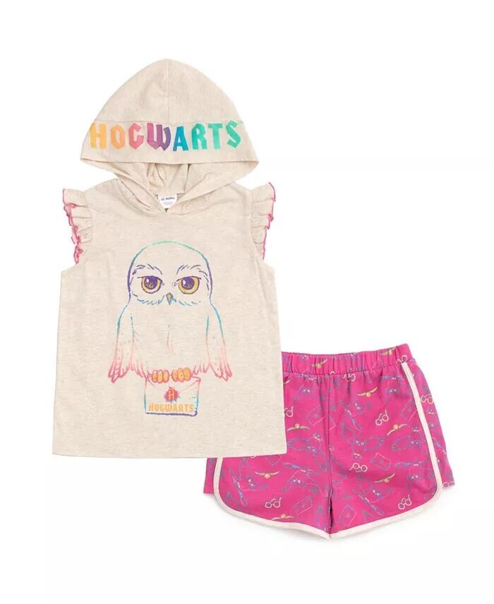 Майка Hedwig Owl для девочек с дельфином и шорты из французской махровой ткани Harry Potter, белый
Майка Hedwig Owl для девочек с дельфином и шорты из французской махровой ткани Harry Potter, белый
