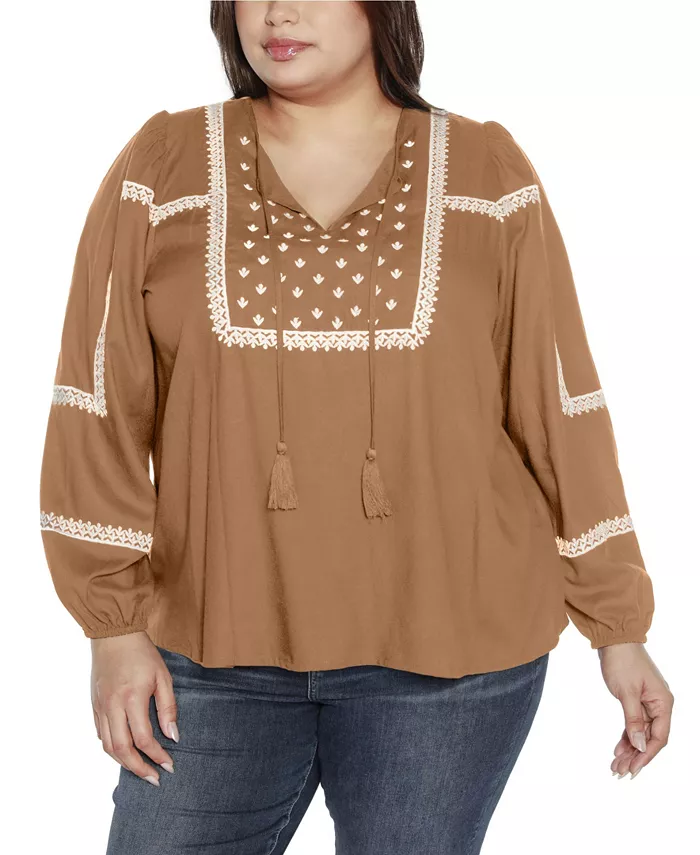 Блузон-топ Black Label Plus Size с вышивкой и завязкой на шее Belldini, коричневый/бежевый
Блузон-топ Black Label Plus Size с вышивкой и завязкой на шее Belldini, коричневый/бежевый