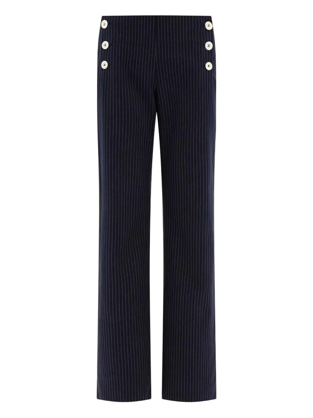 Брюки в тонкую полоску, украшенные пуговицами Ines De La Fressange, синий
Брюки в тонкую полоску, украшенные пуговицами Ines De La Fressange, синий
