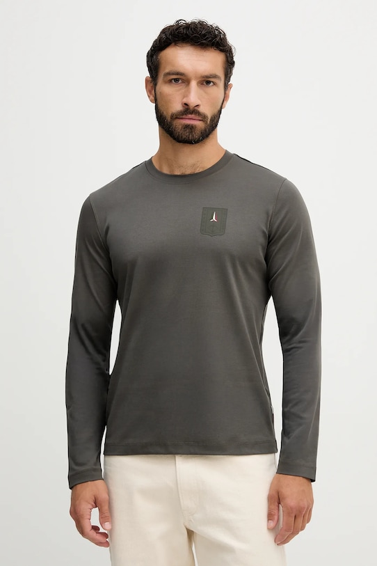 Хлопковый лонгслив Aeronautica Militare, серый
Хлопковый лонгслив Aeronautica Militare, серый