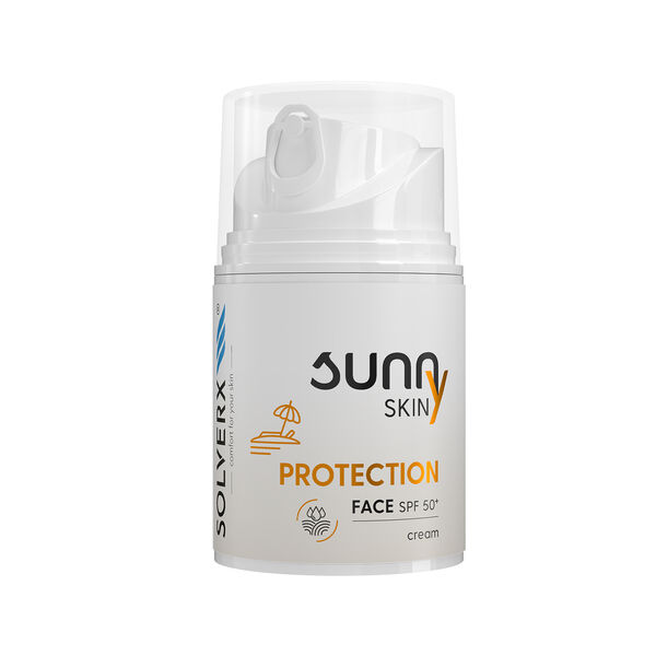 Крем для лица с spf50+, 50 мл Solverx Sunny skin protection
Крем для лица с spf50+, 50 мл Solverx Sunny skin protection