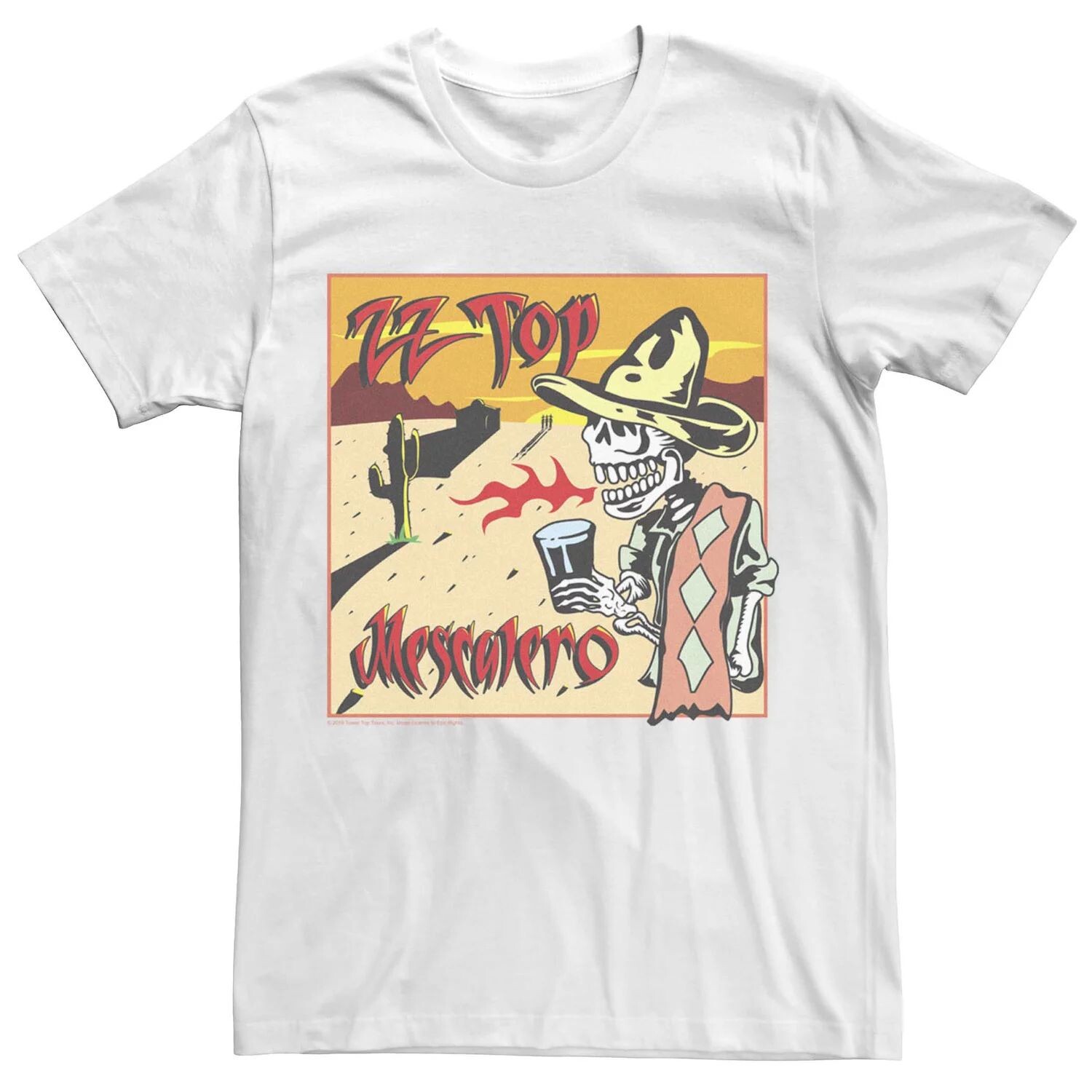Мужская футболка ZZ Top Mescalero Skeleton с обложкой альбома и панелью Licensed Character
Мужская футболка ZZ Top Mescalero Skeleton с обложкой альбома и панелью Licensed Character