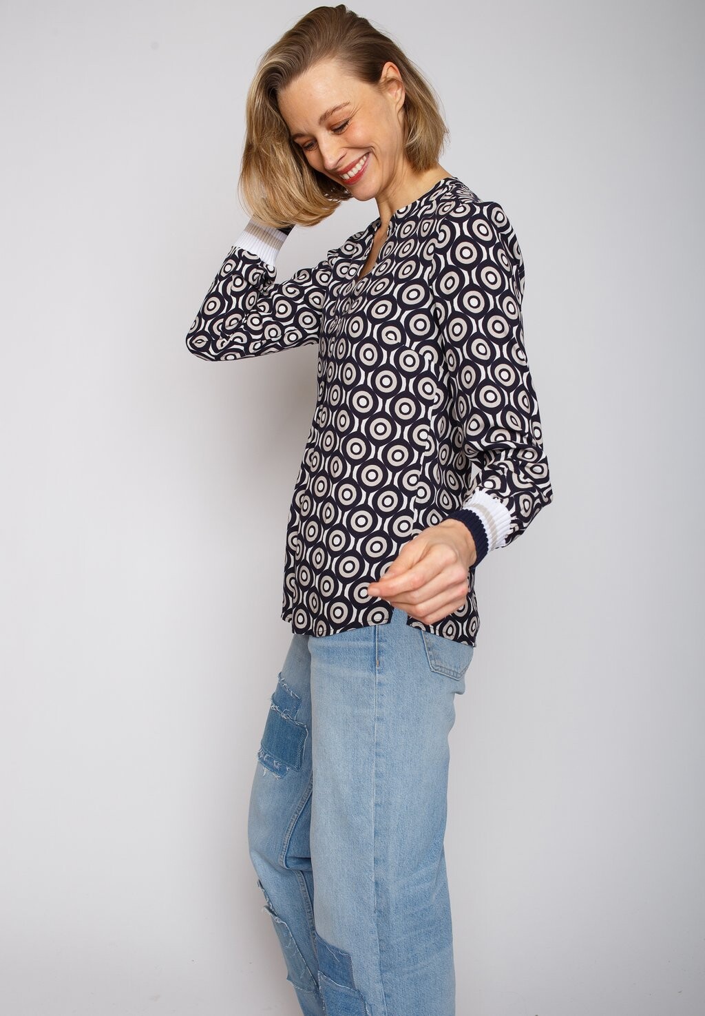 Блуза Emily van den Bergh, темно-синий 
Блуза Emily van den Bergh, темно-синий