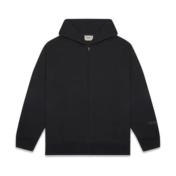 Куртка full zip hoodie 'black' Fear Of God Essentials, черный 
Куртка full zip hoodie 'black' Fear Of God Essentials, черный