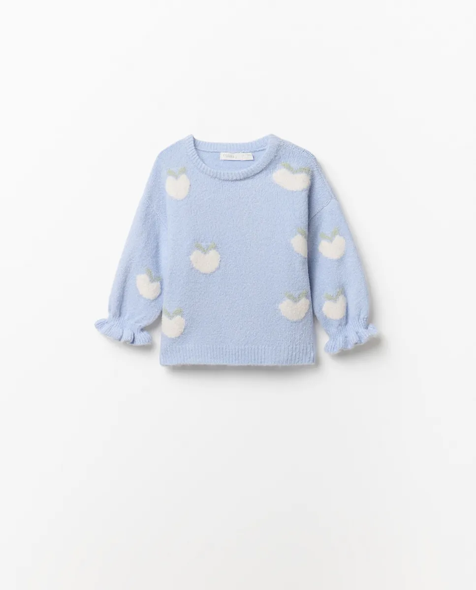 Джемпер букле с интарсией Sfera, синий
Джемпер букле с интарсией Sfera, синий