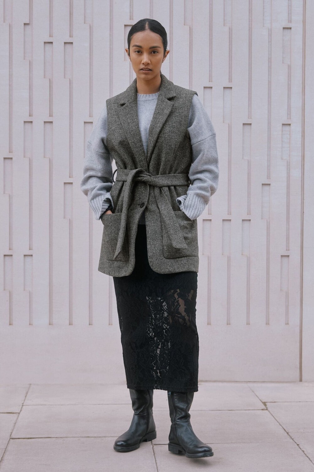 Безрукавка с узором «ёлочка» Albaray, серый
Безрукавка с узором «ёлочка» Albaray, серый