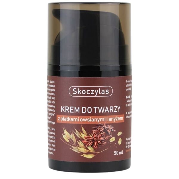 Крем для лица с овсяными хлопьями и анисом, 50 мл Skoczylas
Крем для лица с овсяными хлопьями и анисом, 50 мл Skoczylas