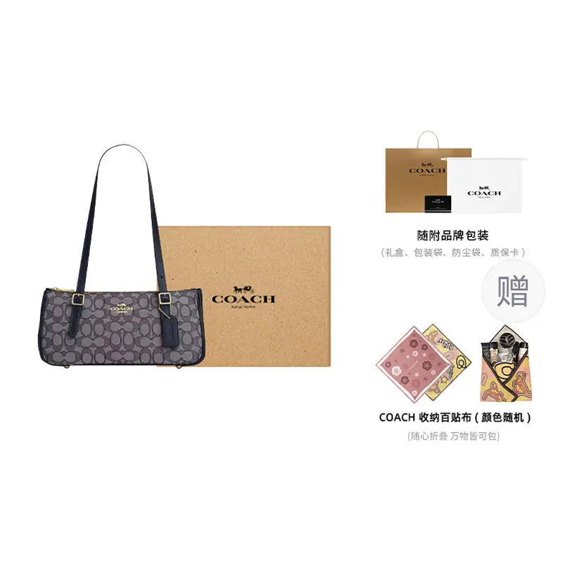 COACH Классическая жаккардовая сумка через плечо с гладкой кожей
COACH Классическая жаккардовая сумка через плечо с гладкой кожей