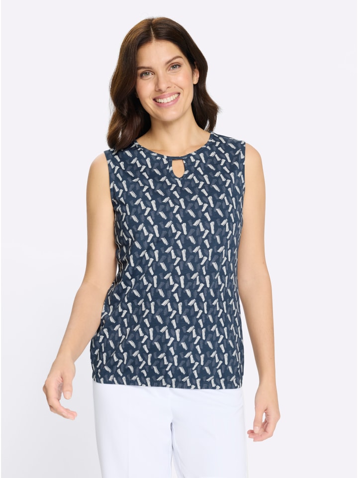 Sieh an! Футболка с принтом темно-синего и кремового цвета
Sieh an! Футболка с принтом темно-синего и кремового цвета