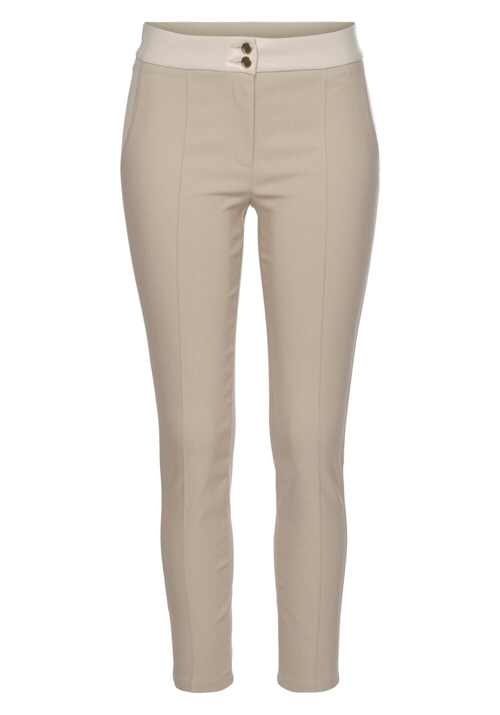 Узкие брюки Lascana, светло-бежевый 
Узкие брюки Lascana, светло-бежевый