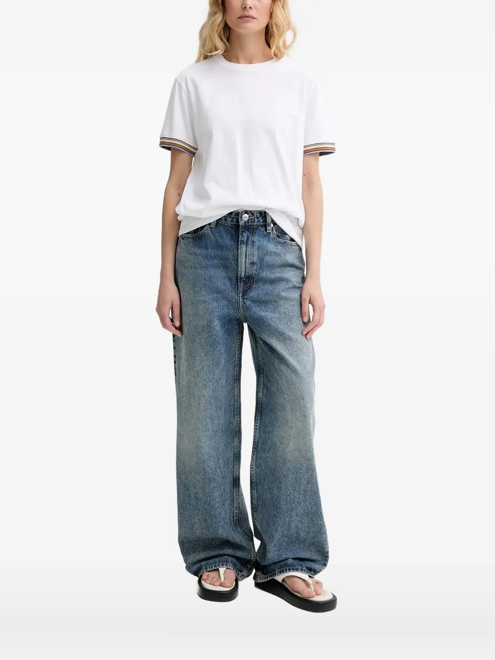 Футболка с отделкой в полоску PS Paul Smith, белый
Футболка с отделкой в полоску PS Paul Smith, белый