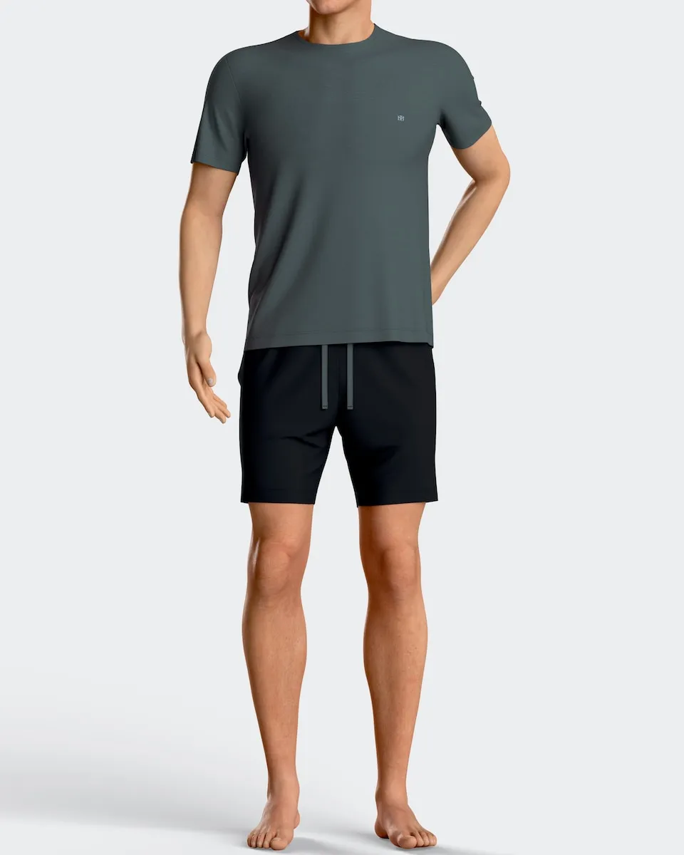 Мужская пижама с короткими рукавами из трикотажа с вышивкой на груди Impetus, темно-зеленый
Мужская пижама с короткими рукавами из трикотажа с вышивкой на груди Impetus, темно-зеленый