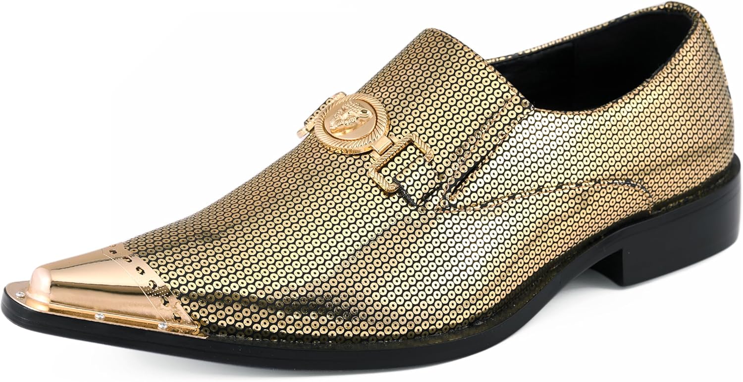 Мужские праздничные лоферы Amali Sparkling с металлическим носком - мужская обувь для выхода - металлические лоферы для мужчин - диско-туфли для мужчин - дизайнерская обувь, Gold (Mason)
Мужские праздничные лоферы Amali Sparkling с металлическим носком - мужская обувь для выхода - металлические лоферы для мужчин - диско-туфли для мужчин - дизайнерская обувь, Gold (Mason)
