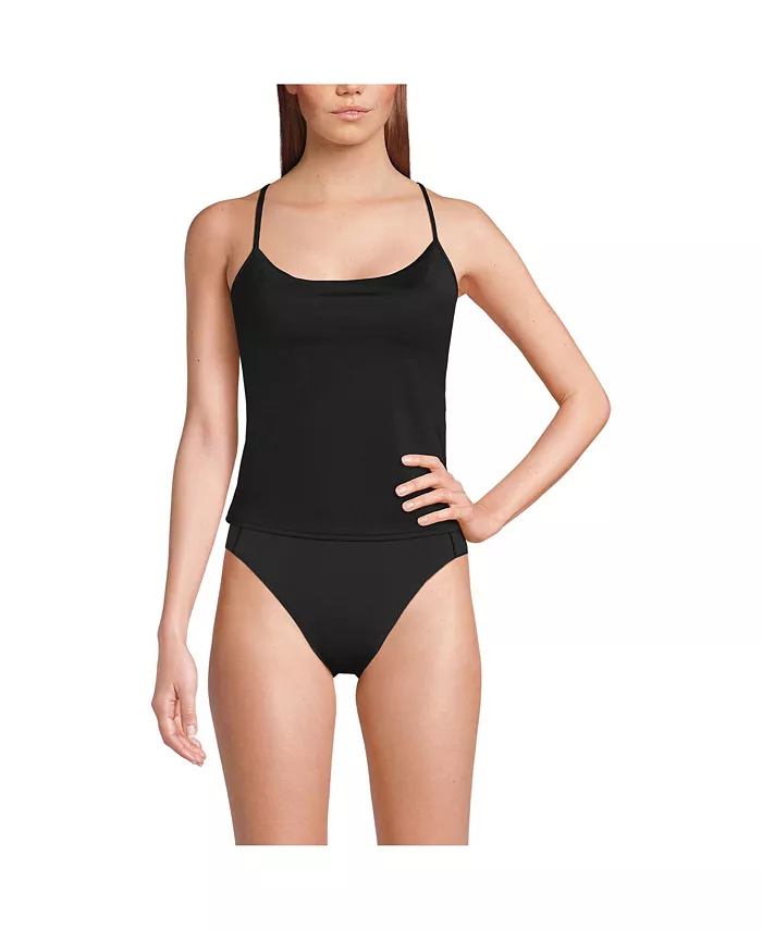 Женский удлиненный топ-танкини без затяжек с регулируемыми бретелями и быстросохнущей тканью Lands' End, черный
Женский удлиненный топ-танкини без затяжек с регулируемыми бретелями и быстросохнущей тканью Lands' End, черный