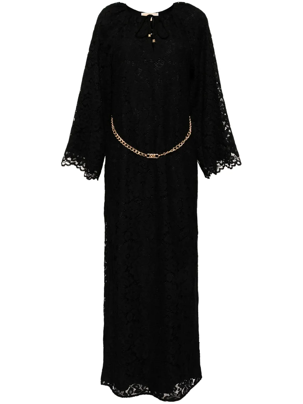 Кружевной кафтан с рукавами колокол MICHAEL KORS, черный 
Кружевной кафтан с рукавами колокол MICHAEL KORS, черный