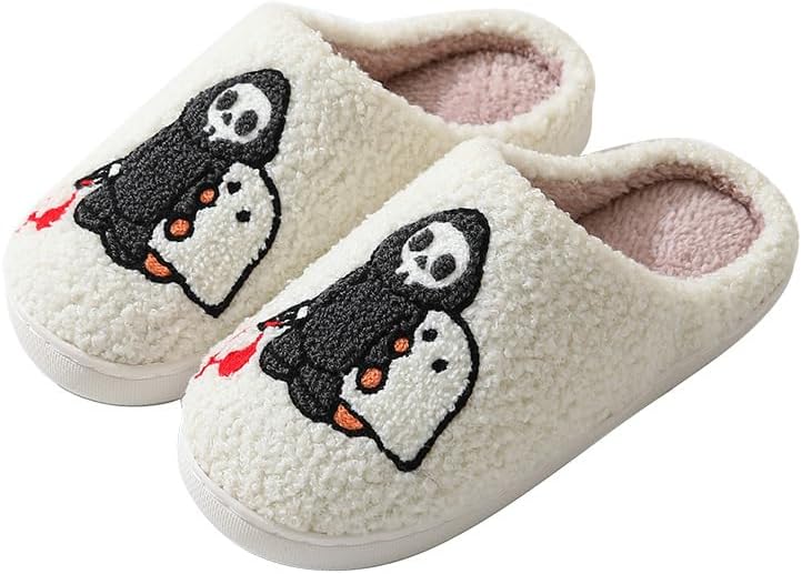 Тапочки FSwinder для женщин и мужчин, Хэллоуин, мультяшный скелет-призрак, плюшевые, мягкие, с теплой меховой подкладкой, для дома, противоскользящие, зимние, Little Death
Тапочки FSwinder для женщин и мужчин, Хэллоуин, мультяшный скелет-призрак, плюшевые, мягкие, с теплой меховой подкладкой, для дома, противоскользящие, зимние, Little Death