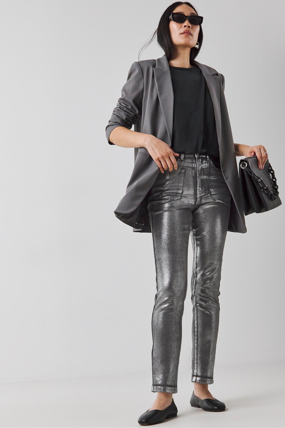 Узкие джинсы с покрытием Jd Williams, серебряный
Узкие джинсы с покрытием Jd Williams, серебряный