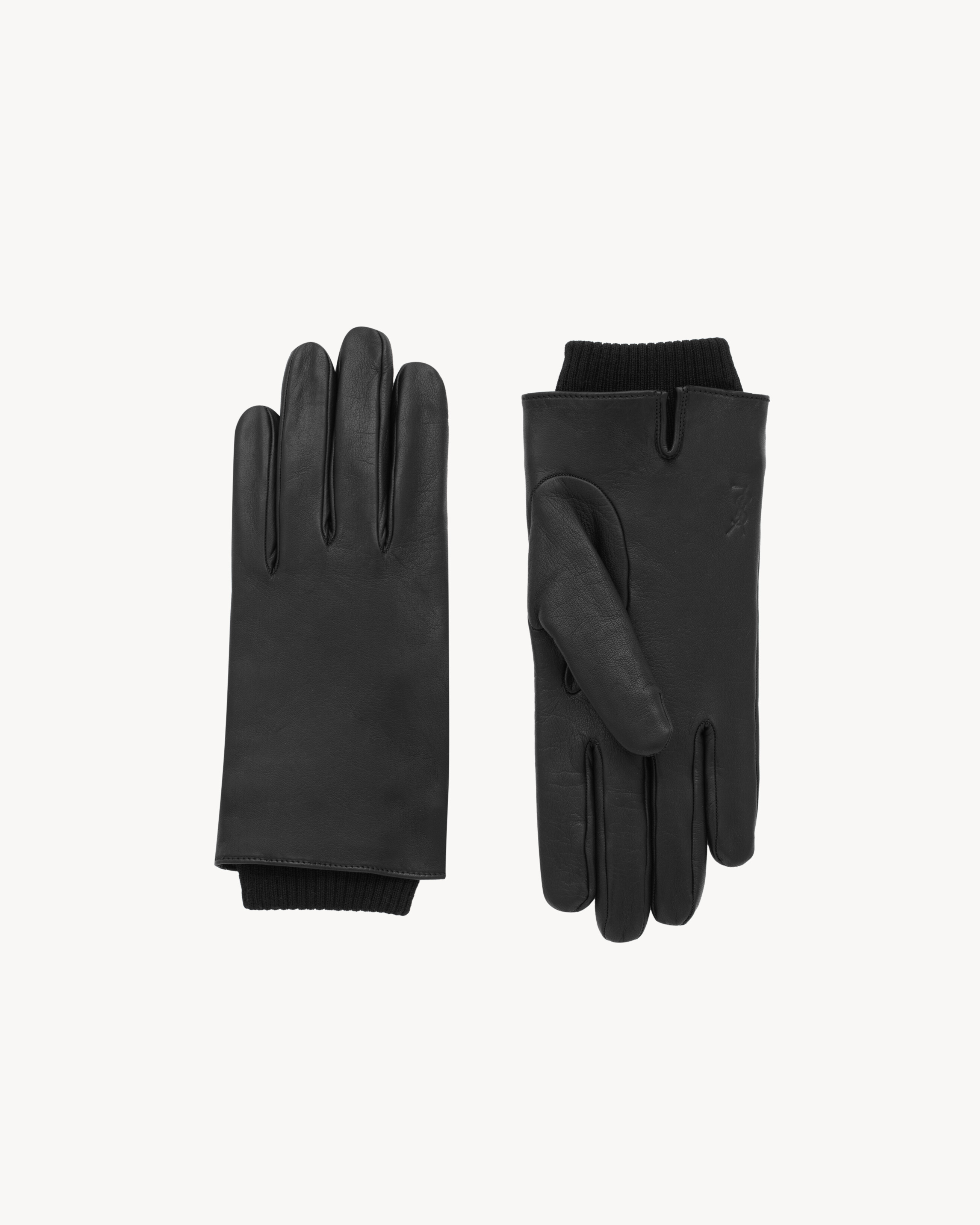 Перчатки Cassandre с манжетами из кожи и шерсти Saint Laurent, черный
Перчатки Cassandre с манжетами из кожи и шерсти Saint Laurent, черный