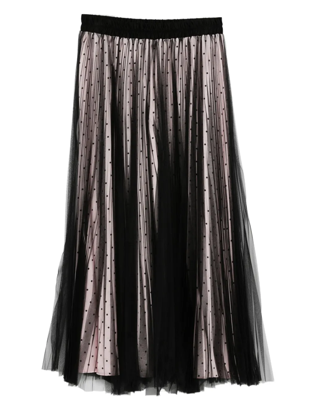 Плиссированная юбка миди в горох STYLAND, черный 
Плиссированная юбка миди в горох STYLAND, черный