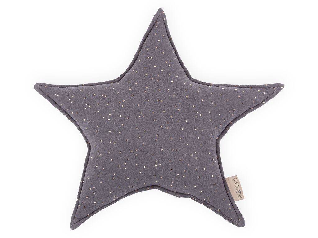 Подушка KraftKids Star из муслина, золотистый горошек на сером муслине, золотистый горошек на сером фоне
Подушка KraftKids Star из муслина, золотистый горошек на сером муслине, золотистый горошек на сером фоне