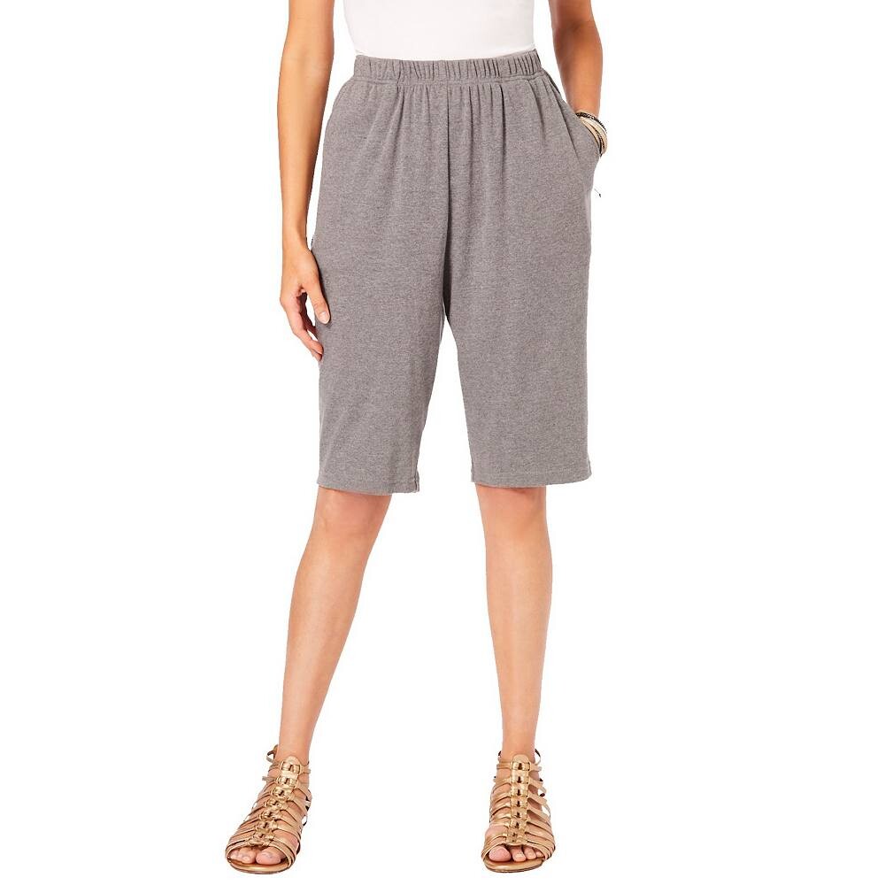 Женские шорты-бермуды мягкой вязки Roaman больших размеров для миниатюрных размеров Roaman's, цвет Medium Heather Grey
Женские шорты-бермуды мягкой вязки Roaman больших размеров для миниатюрных размеров Roaman's, цвет Medium Heather Grey