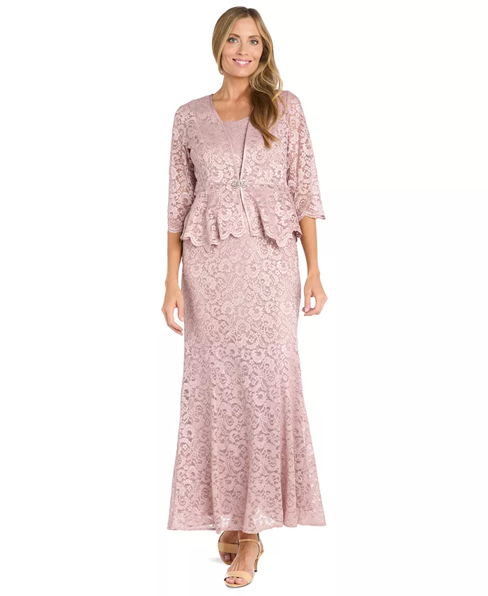 Комплект из платья с металлизированным кружевом и жакета Petite 2-Pc R & M Richards, розовый
Комплект из платья с металлизированным кружевом и жакета Petite 2-Pc R & M Richards, розовый