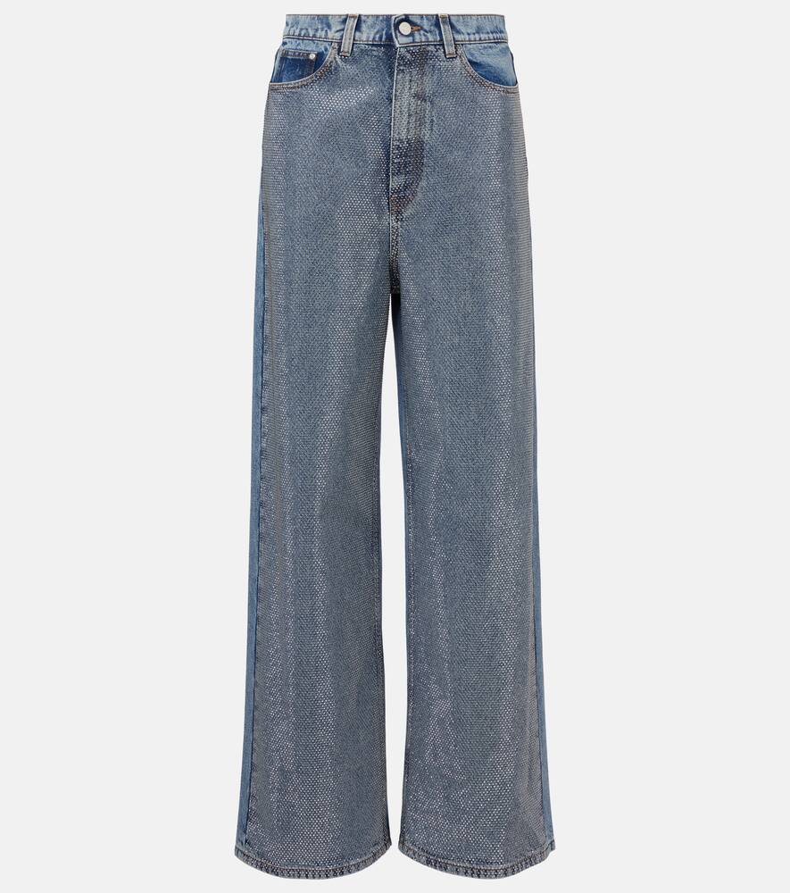 Джинсы с кристаллами и широкими штанинами Stella McCartney, Vintage Blue Denim
Джинсы с кристаллами и широкими штанинами Stella McCartney, Vintage Blue Denim