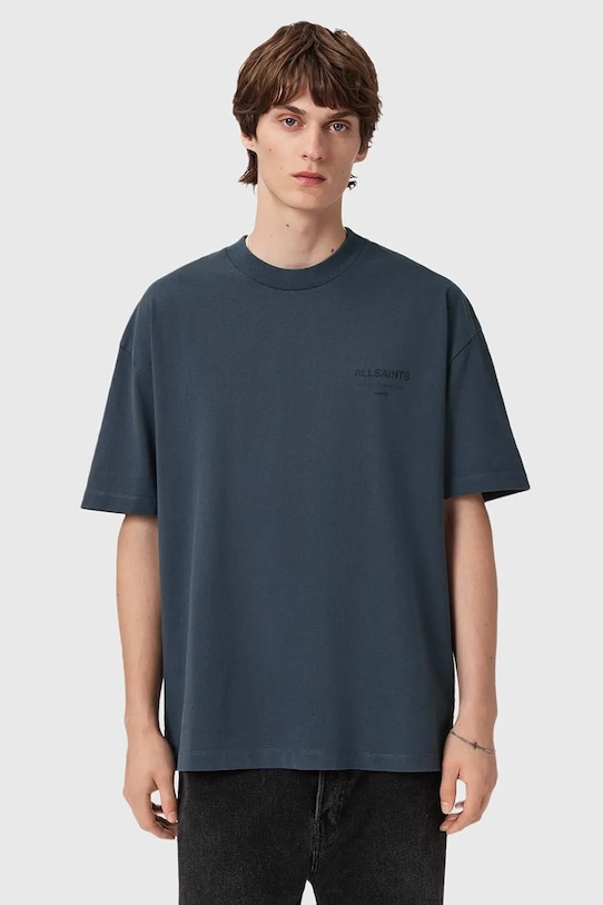 Хлопковая футболка underground AllSaints, синий
Хлопковая футболка underground AllSaints, синий