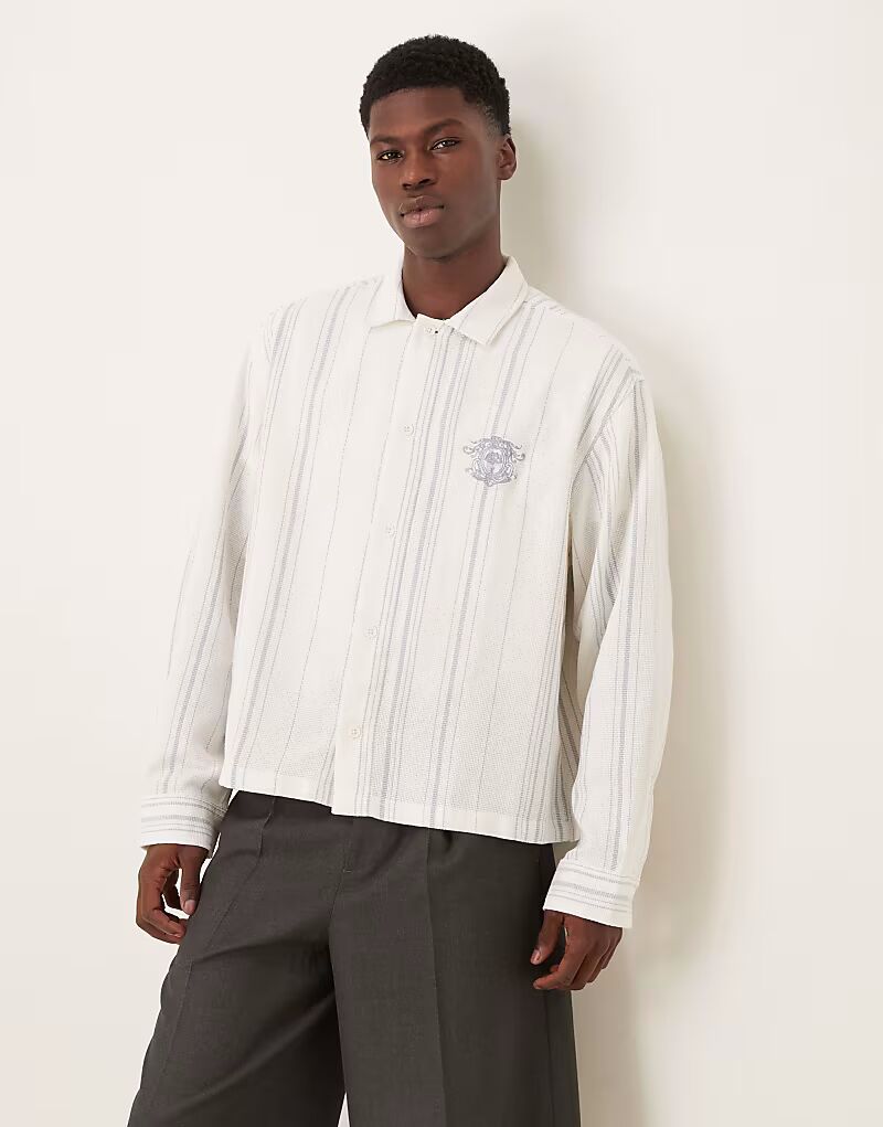 Рубашка свободного кроя в белую и синюю полоску Asos Design
Рубашка свободного кроя в белую и синюю полоску Asos Design