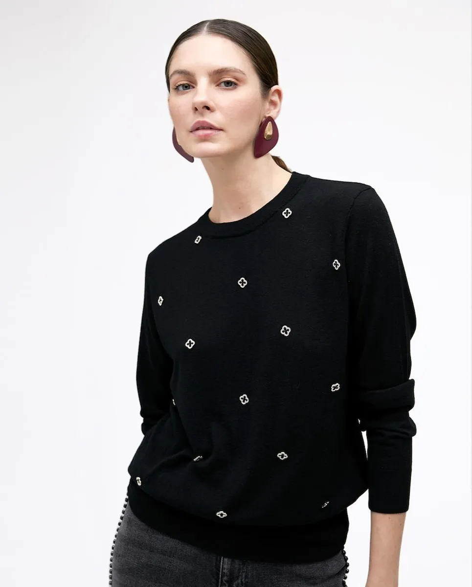 Женский кардиган с круглым вырезом и декоративными элементами в виде украшений Lola Casademunt, черный
Женский кардиган с круглым вырезом и декоративными элементами в виде украшений Lola Casademunt, черный