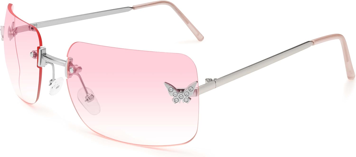 Солнцезащитные очки Dollger прямоугольной формы в стиле Y2K для женщин, модные без оправы, квадратные солнцезащитные очки в стиле 2000-х, с бабочками, крутые очки 90-х, Silver Frame With Pink Lenses
Солнцезащитные очки Dollger прямоугольной формы в стиле Y2K для женщин, модные без оправы, квадратные солнцезащитные очки в стиле 2000-х, с бабочками, крутые очки 90-х, Silver Frame With Pink Lenses