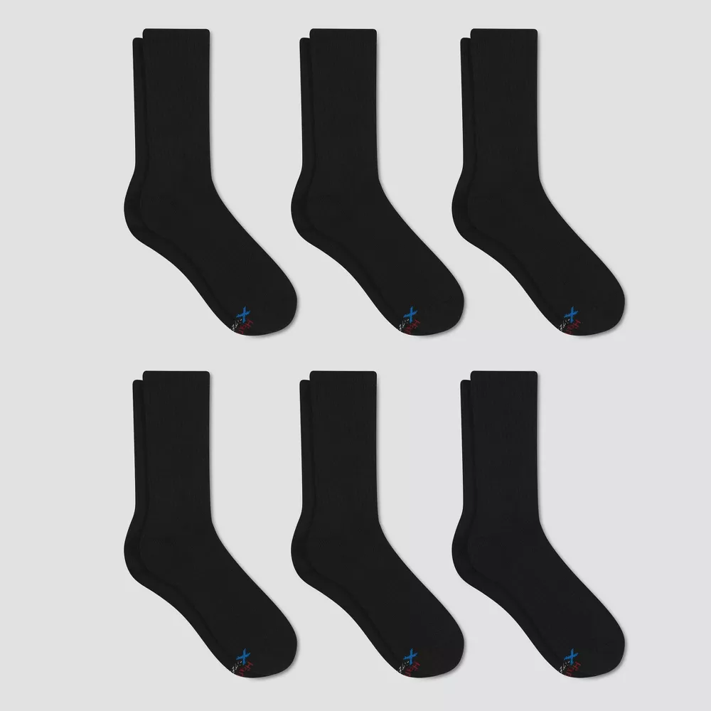 Мужские носки Hanes Premium Performance Cushioned Crew Socks для больших и высоких ног, 6 пар, цвет Black
Мужские носки Hanes Premium Performance Cushioned Crew Socks для больших и высоких ног, 6 пар, цвет Black