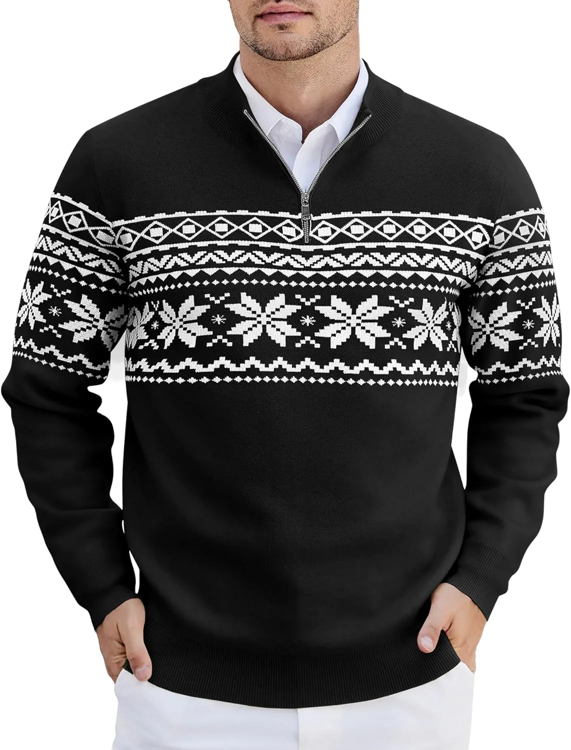 COOFANDY мужской пуловер с четвертью молнии Slim Fit легкий вязаный
COOFANDY мужской пуловер с четвертью молнии Slim Fit легкий вязаный