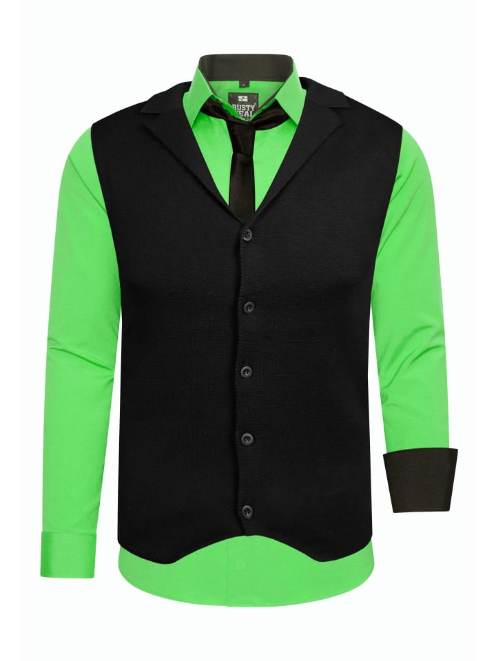 Рубашка с жилетом и галстуком, комплект из 3 предметов зеленого цвета Rusty Neal
Рубашка с жилетом и галстуком, комплект из 3 предметов зеленого цвета Rusty Neal