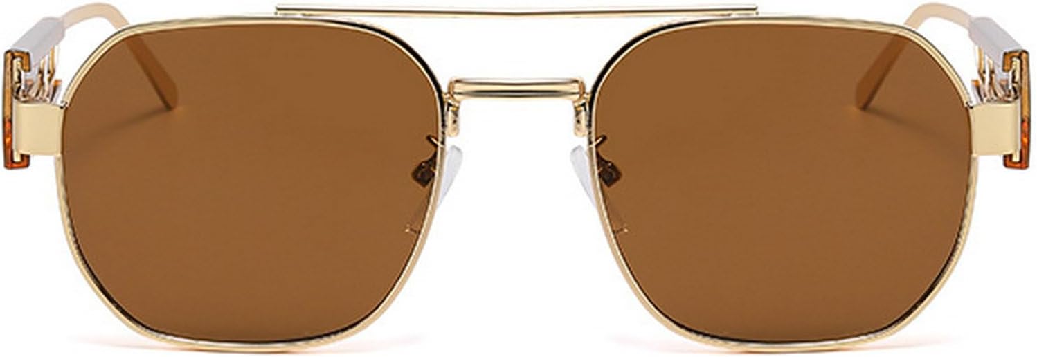 Ретро-солнцезащитные очки-пилот для женщин и мужчин, модные квадратные солнцезащитные очки с двойным дужком, трендовые очки с защитой от УФ-излучения UV400 mincl, Brown
Ретро-солнцезащитные очки-пилот для женщин и мужчин, модные квадратные солнцезащитные очки с двойным дужком, трендовые очки с защитой от УФ-излучения UV400 mincl, Brown